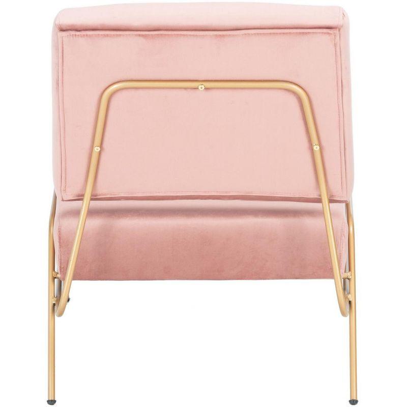 Romilly Velvet Accent Chair - ACH6203 - Dusty Rose/Gold - Safavieh