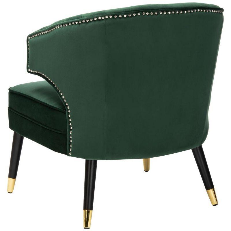 Stazia Wingback Accent Chair - ACH4502 - Forest Green/Black - Safavieh
