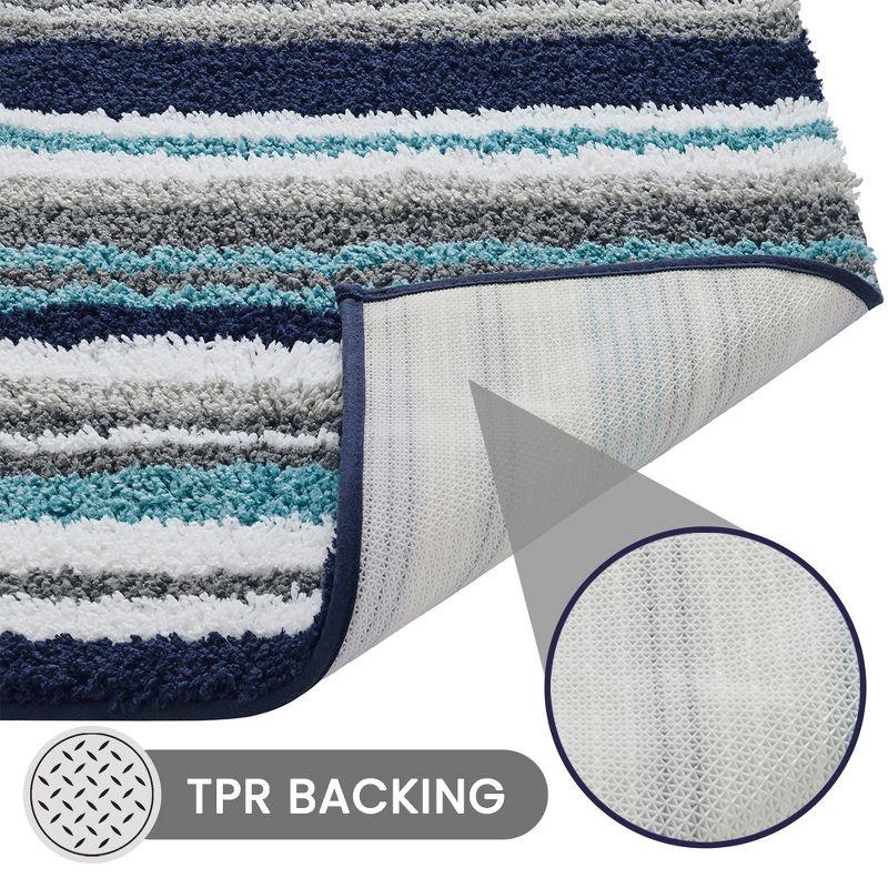 Better Trends Griffie 100% Polyester TPR Backing Tufted Bath Rug 24" x 36" Rectangle - Blue
