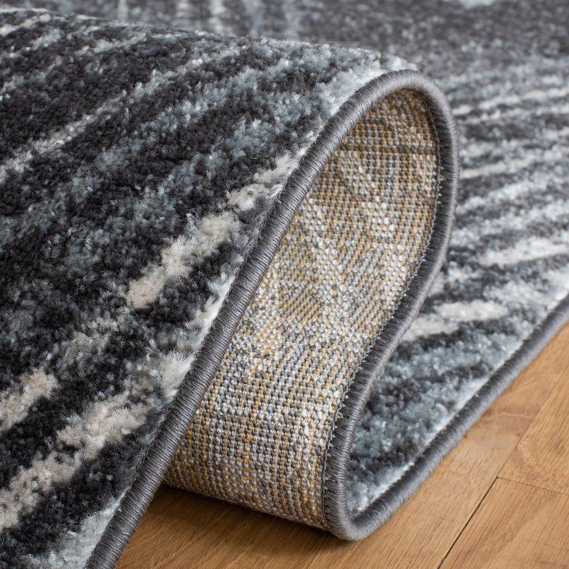 Amsterdam AMS110 Power Loomed Indoor Area Rug - Dark Grey/Light Grey - 8'x10' - Safavieh