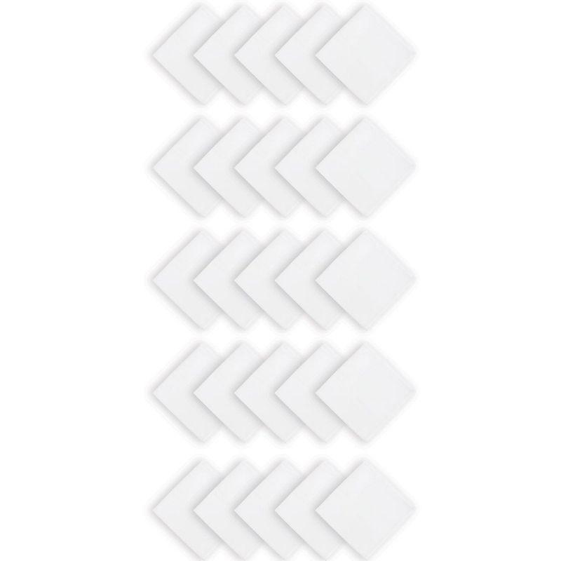 White Spun Polyester Dinner Napkins, 25 Pack, 20x20 in.