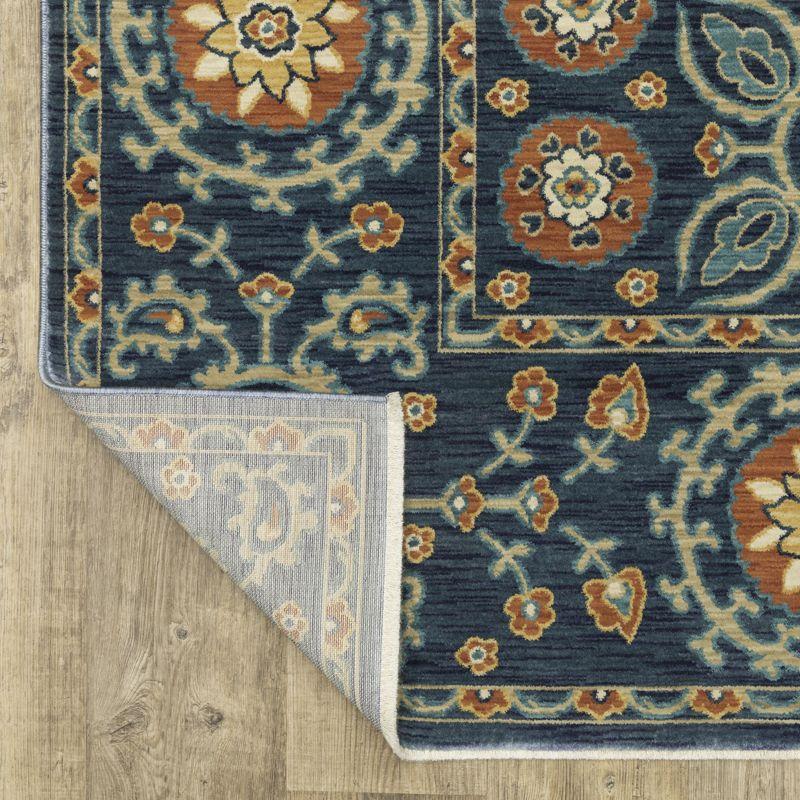 Oriental Weavers Francesca FR11B Blue/ Rust Indoor Area Rug - 3'3" x 5'