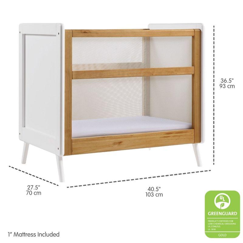 BreathableBaby BreathableBaby Breathable Mesh 2-in-1 Mini Crib, Greenguard Gold Certified