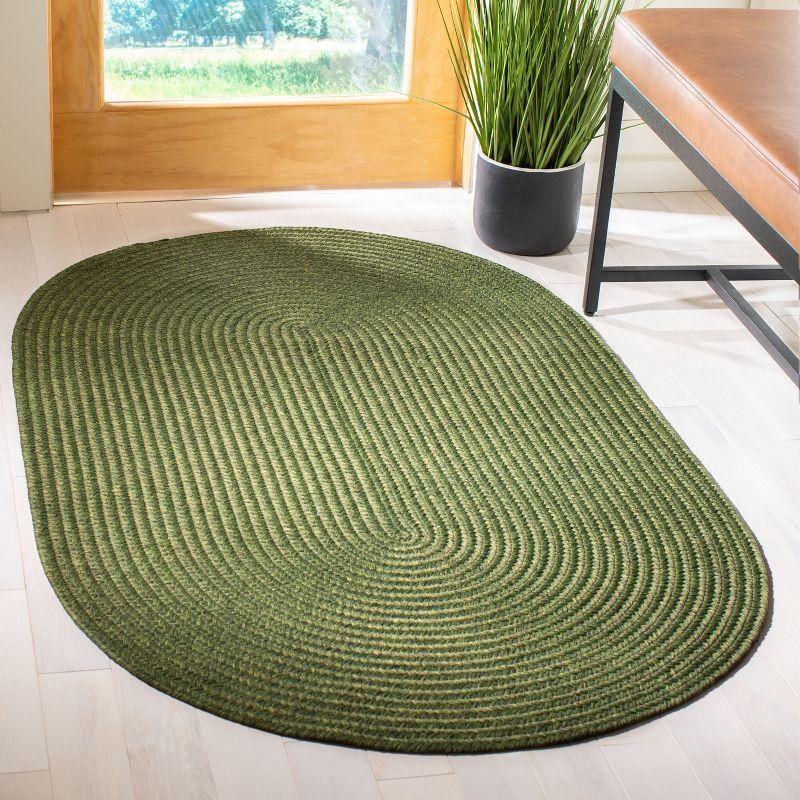 Braided BRD315 Hand Woven Area Rug - Green - 3'x5' - Safavieh.