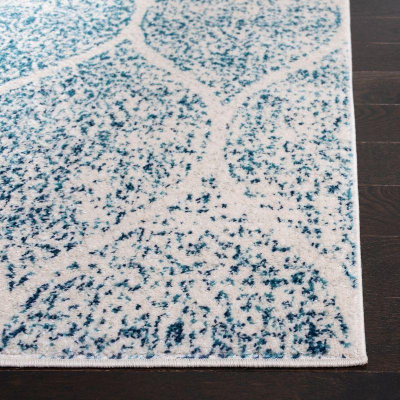 Madison MAD604 Power Loomed Indoor Area Rug - Cream/Turquoise - 5'3"x5'3" - Safavieh