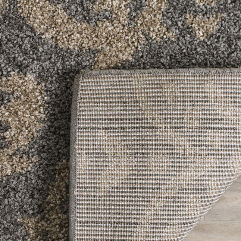 Florida Shag SG460 Power Loomed Indoor Accent Rug - Grey/Beige - 4'x6' - Safavieh