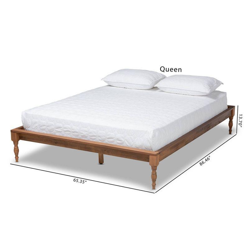 Parisian Walnut Brown Full/Double Wood Bed Frame with Headboard