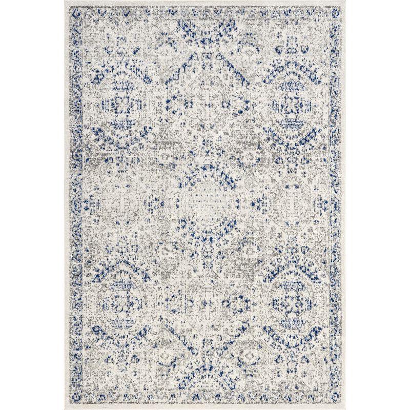 Vintage Minta Easy-Care Cotton Area Rug, 10' x 14', Blue