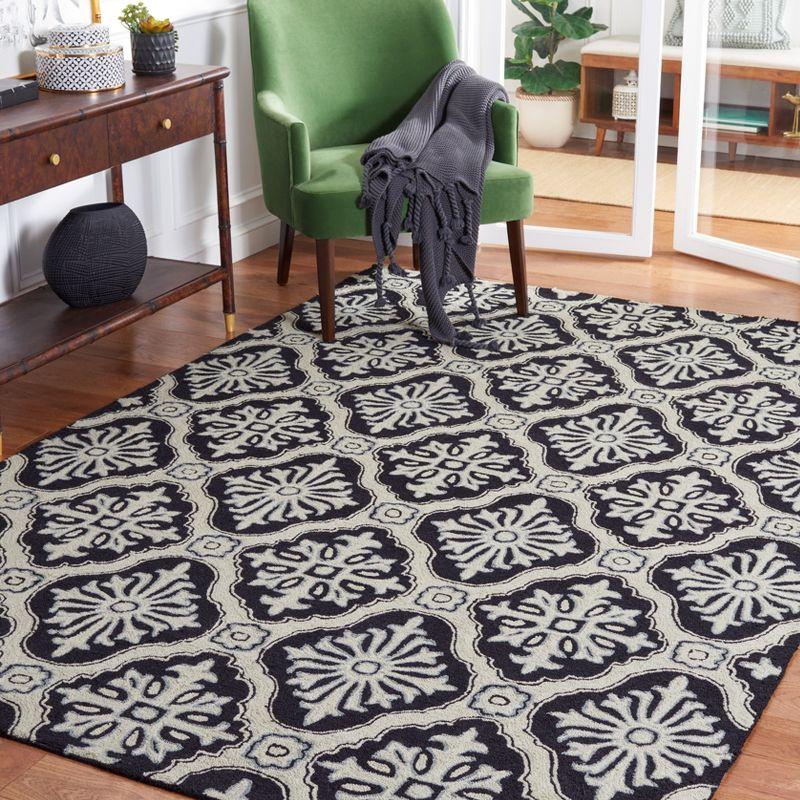 Taran Easy Care Hand Hooked Performance Geometric Rug