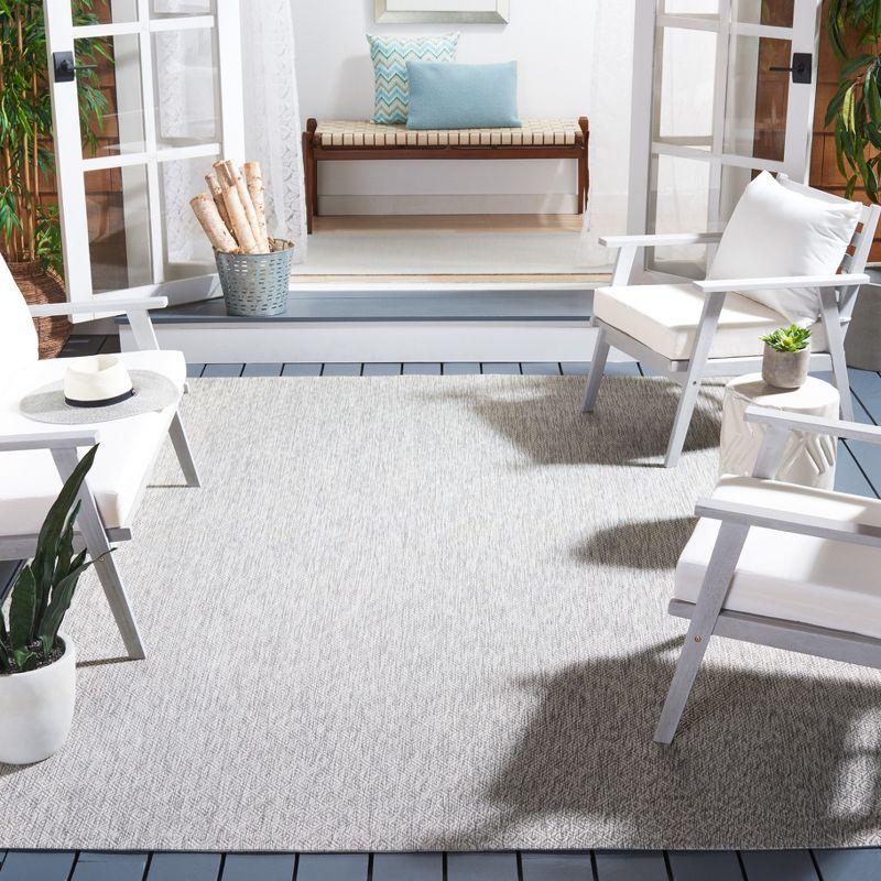 Courtyard CY8520 Power Loomed Indoor and Outdoor Area Rug - Grey/Grey - 7'10"x7'10" - Safavieh