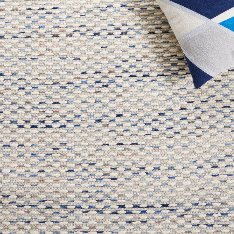 Marbella MRB158 Hand Woven Indoor Area Rug - White/Navy - 9'x12' - Safavieh