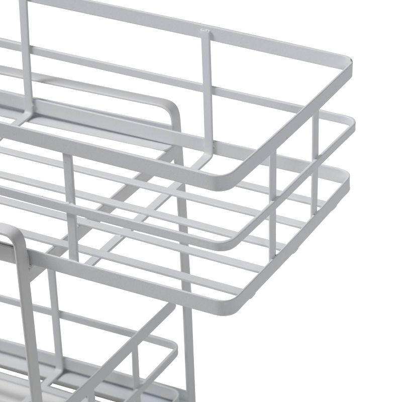 Honey-Can-Do Flat Wire Sliding Basket Organizer - White