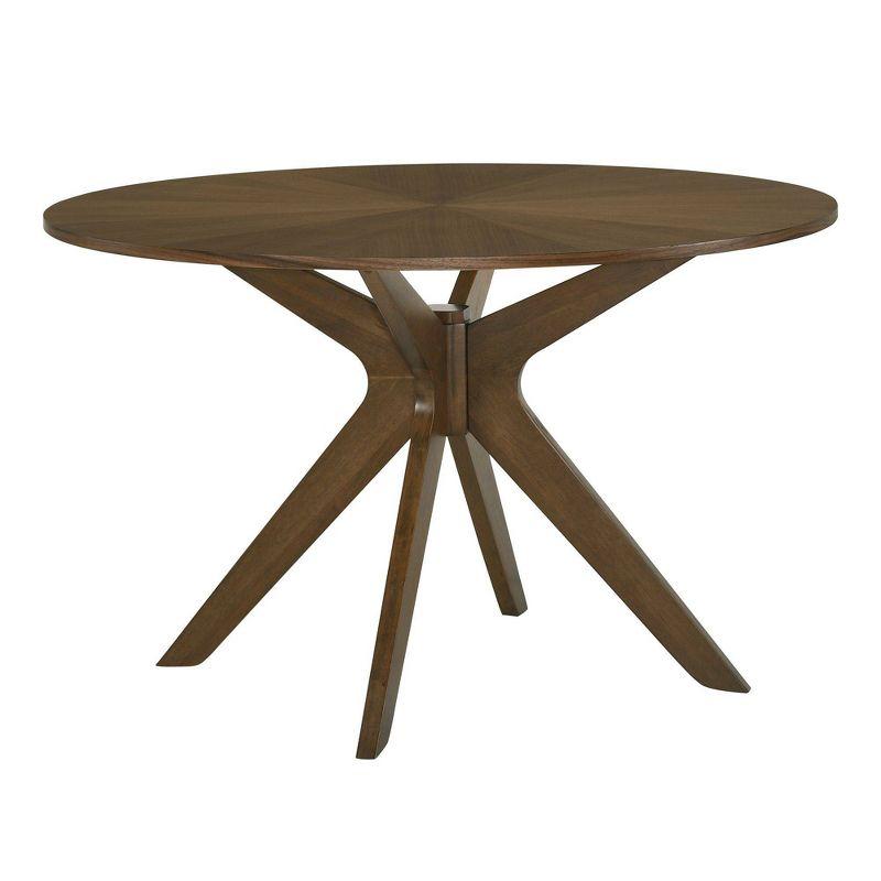 Wynden Standard Height Dining Table Walnut - Picket House Furnishings: Mid-Century, Tapered Legs, Seats 4