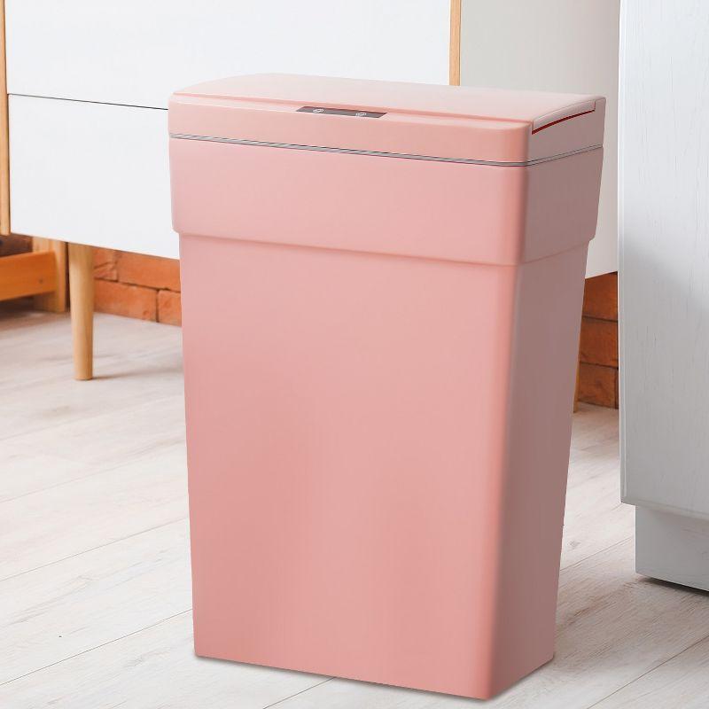 FDW Trash Can 13 Gallon 50 Liter Touchless Trash Bin with Lid Plastic Kitchen Waste Bin Quiet Operation &  Adjustable Sensitivity