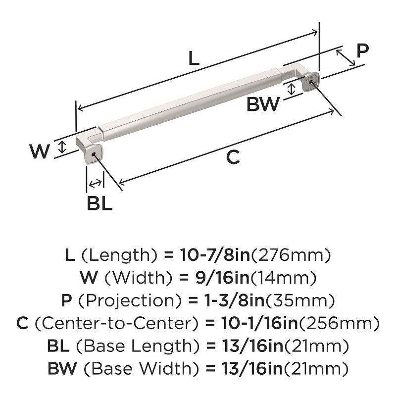 Polished Nickel 10-1/16" Cabinet Drawer Pull with Mounting Hardware