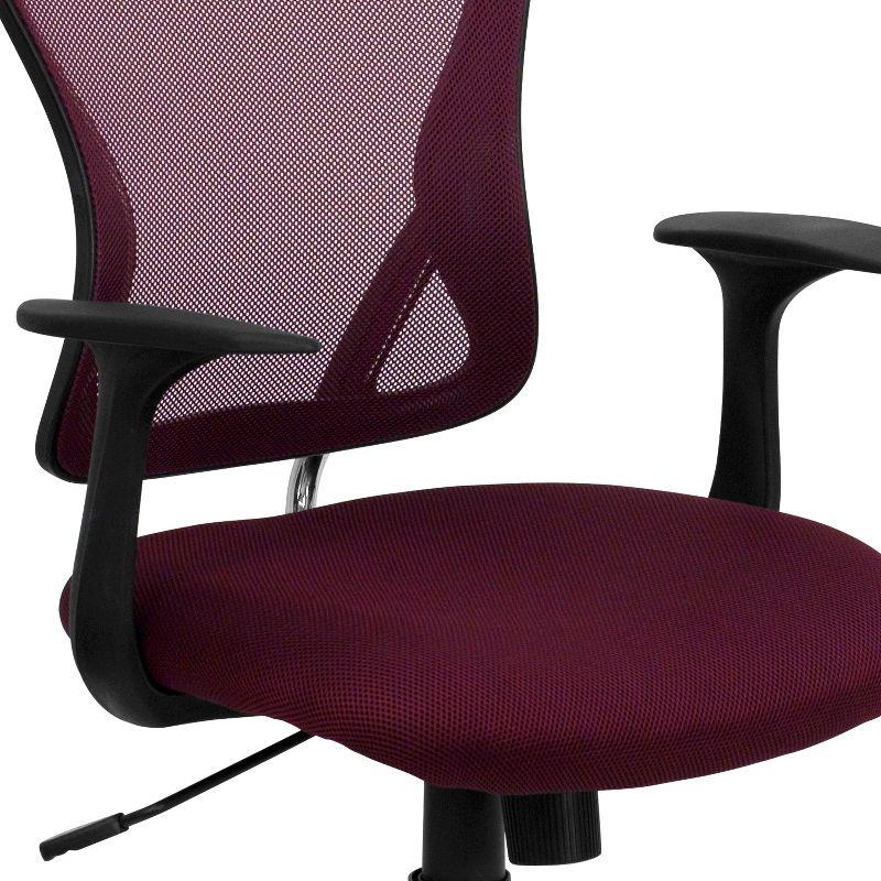 Flash Furniture Mid-Back Mesh Swivel Task Office Chair with Chrome Base and Arms