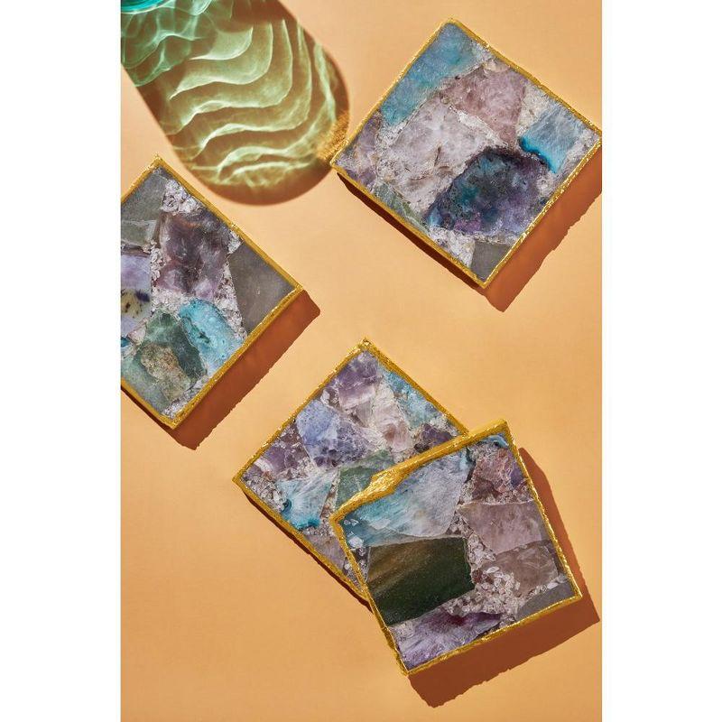 Radiance Composite Agate Coasters, Set of 4