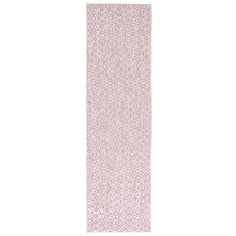 Courtyard CY8520 Power Loomed Indoor and Outdoor Runner Rug - Soft Pink/- - 2'3"x8' - Safavieh