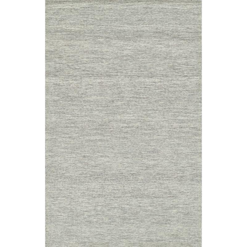 Momeni 5'x8' James Solid Handtufted Area Rug Light Gray: Wool, Low Pile, Rectangle, Indoor, Vacuum Care