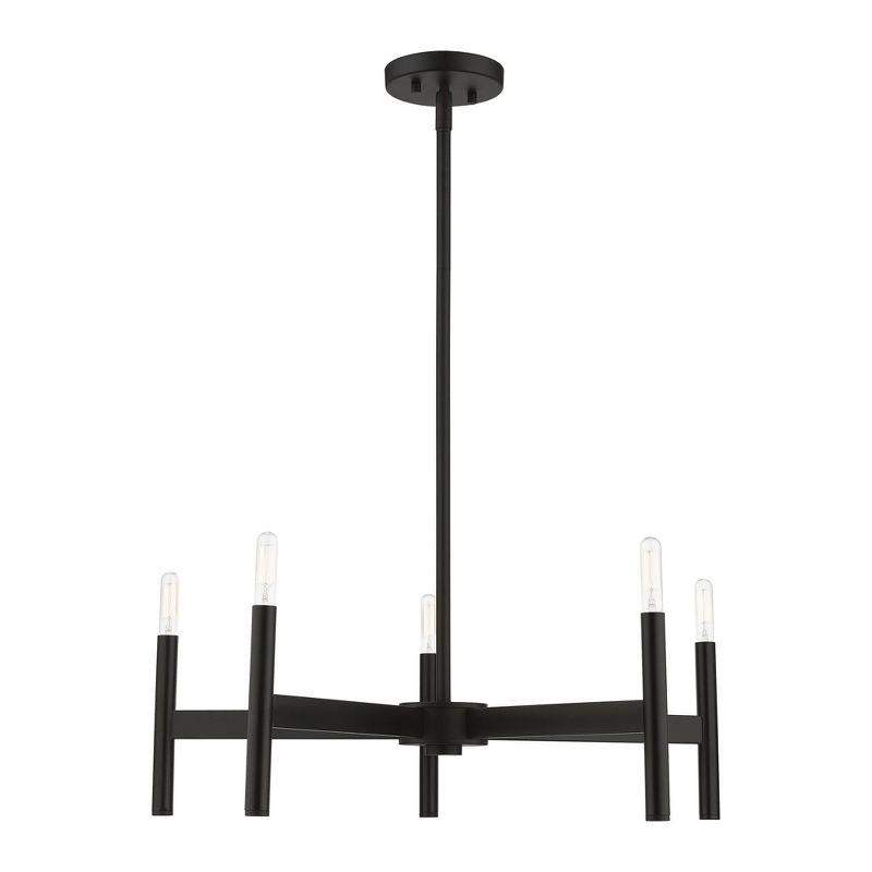 Livex Lighting Copenhagen 5 - Light Chandelier in  Black