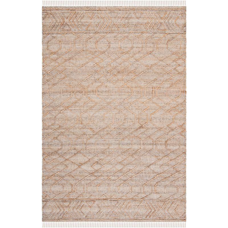 Handmade Beige Cotton Non-slip 8' x 10' Area Rug