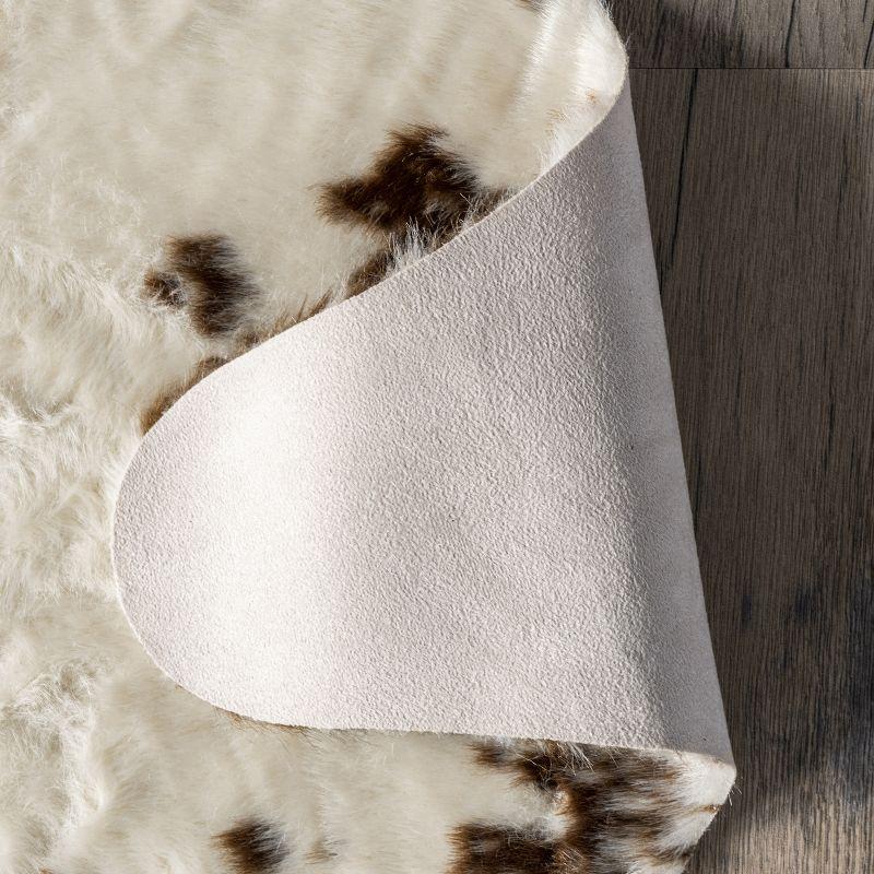 nuLOOM Marcia Machine Washable Faux Cowhide Area Rug