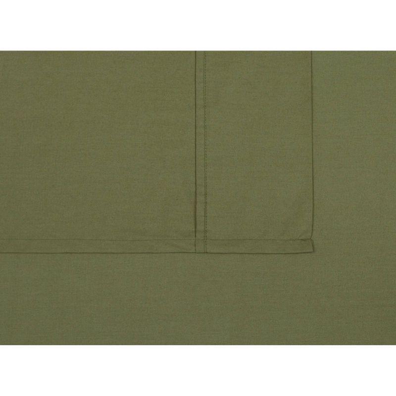 Twin Classic Cotton Solid Sheet Set Olive - Brooklyn Loom