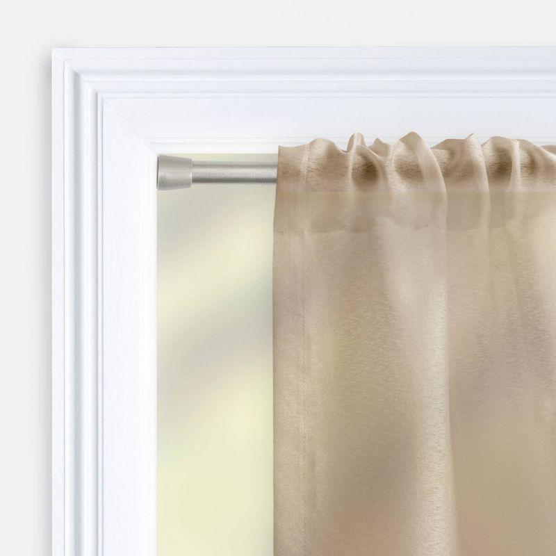 28"-48" Round Spring Tension Curtain Rod Nickel - Room Essentials™