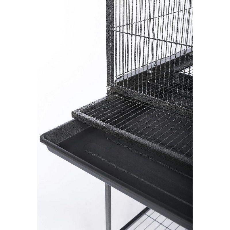 Prevue Pet Products Wrought Iron Flight Cage with Stand, Black Hammertone