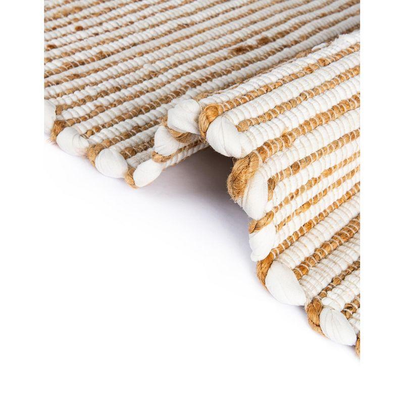 Handmade Beige and Ivory Braided Jute Area Rug