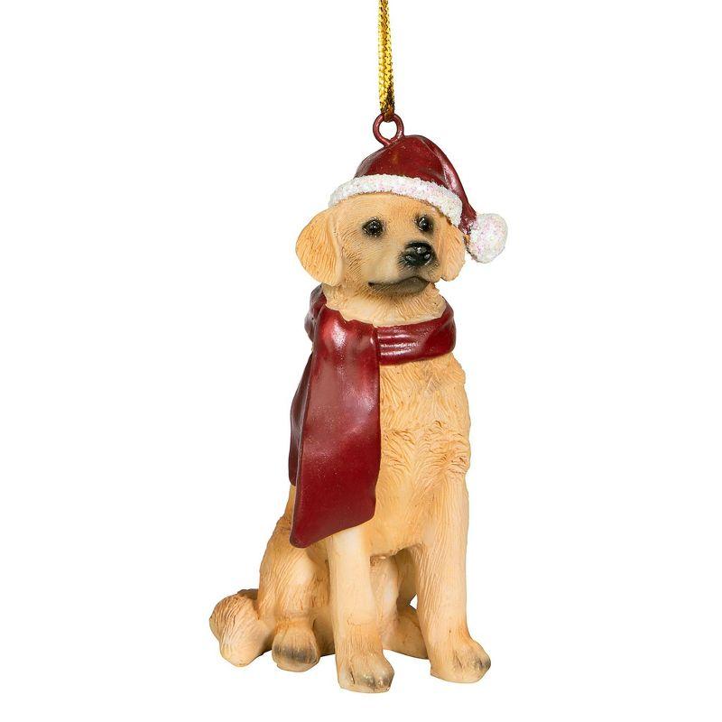 Design Toscano Golden Retriever Holiday Dog Ornament Sculpture