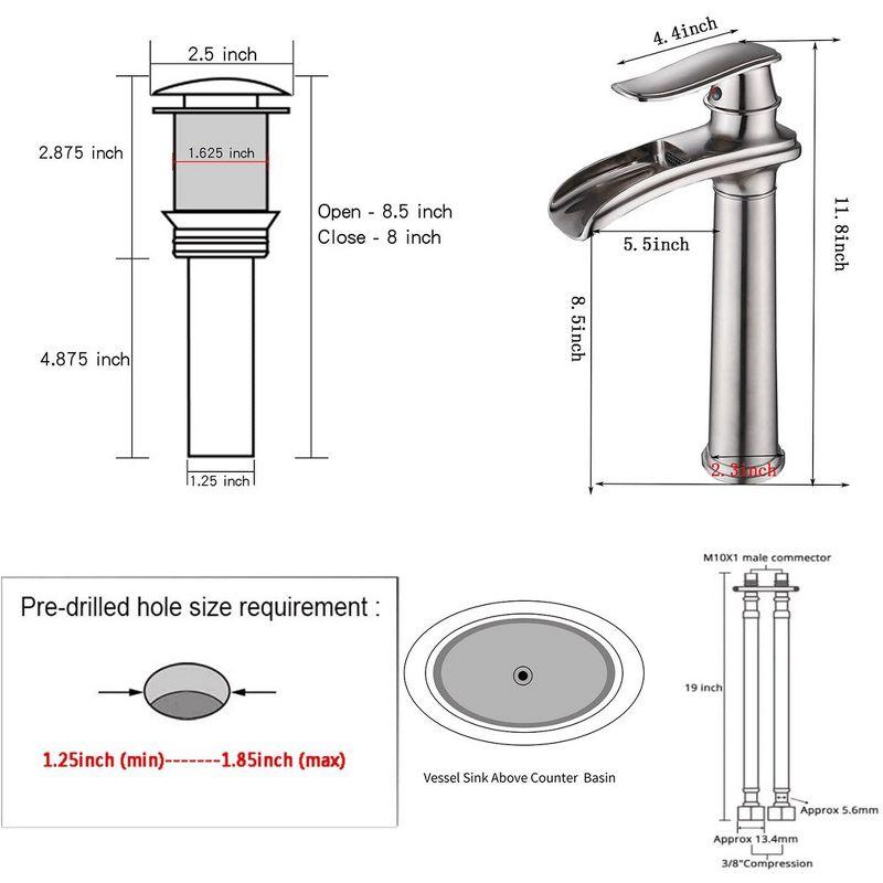 Oil-Rubbed Bronze Waterfall Bathroom Vessel Sink Faucet