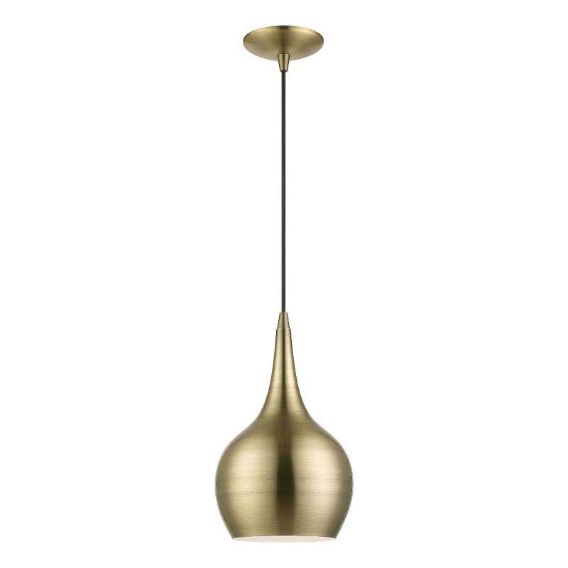 Livex Lighting Andes 1 - Light Pendant in  Antique Brass