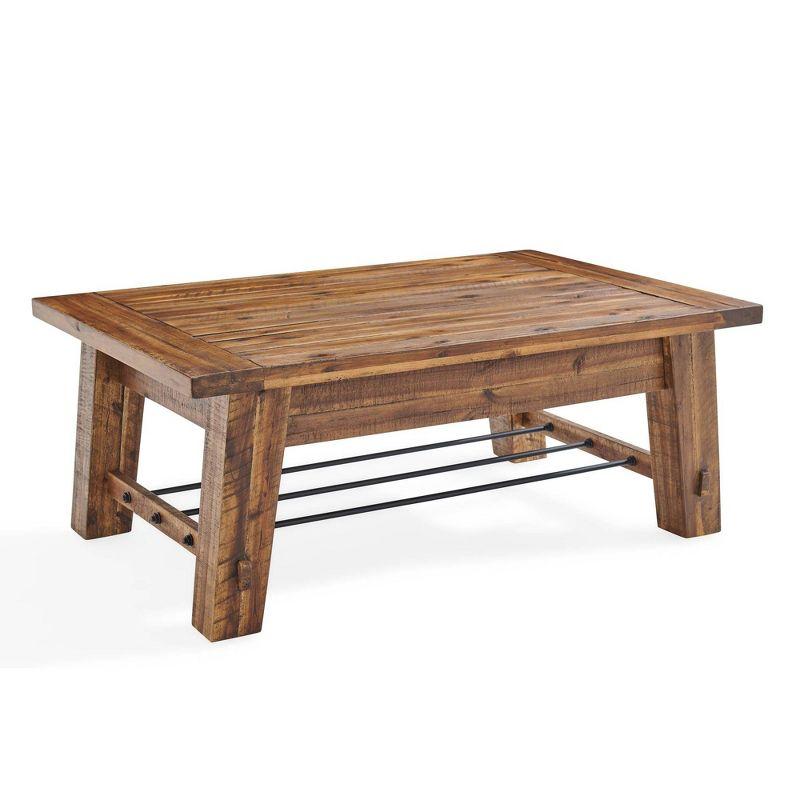 Durango 51'' Dark Brown Industrial Wood and Metal Coffee Table