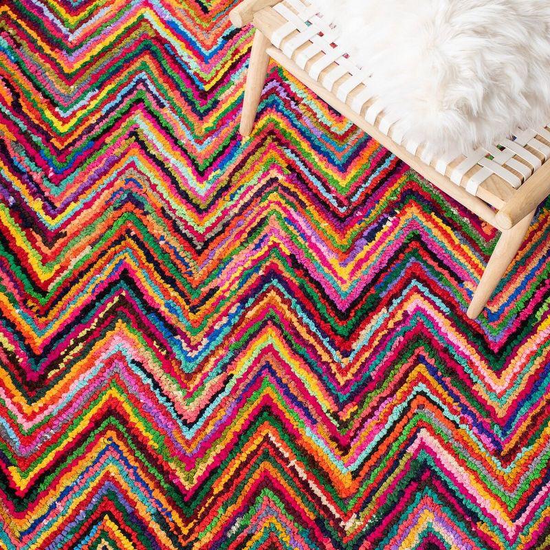 Nantucket NAN141 Hand Tufted Indoor Area Rug - Pink/Multi - 4'x4' - Safavieh.