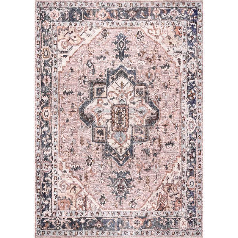 Nuloom Sasha Machine Washable Medallion Indoor Area Rug