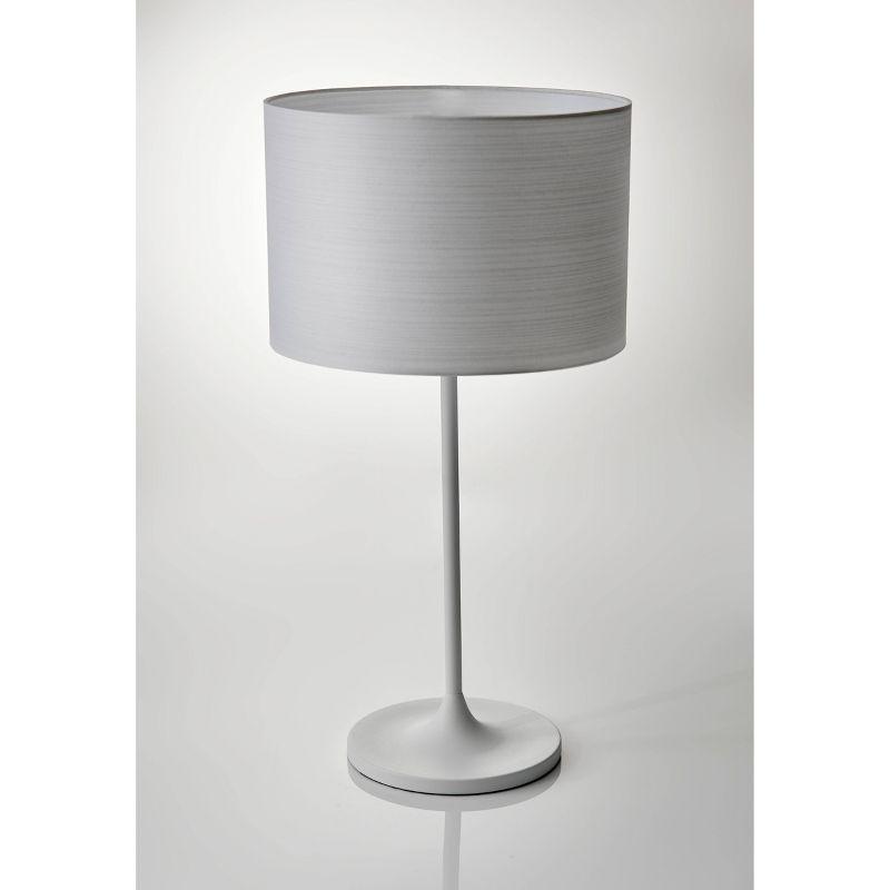 22.5" Oslo Collection Table Lamp White - Adesso: Scandinavian Design, Metal Base, Japanese Paper Shade