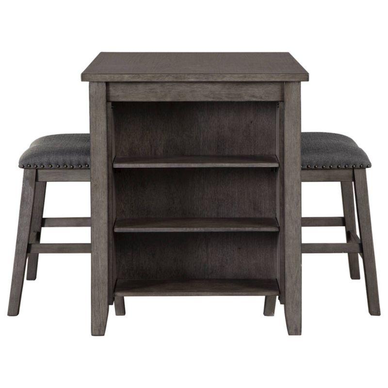 Set of 3 Caitbrook Counter Height Dining Table and Bar Stools Gray - Signature Design by Ashley