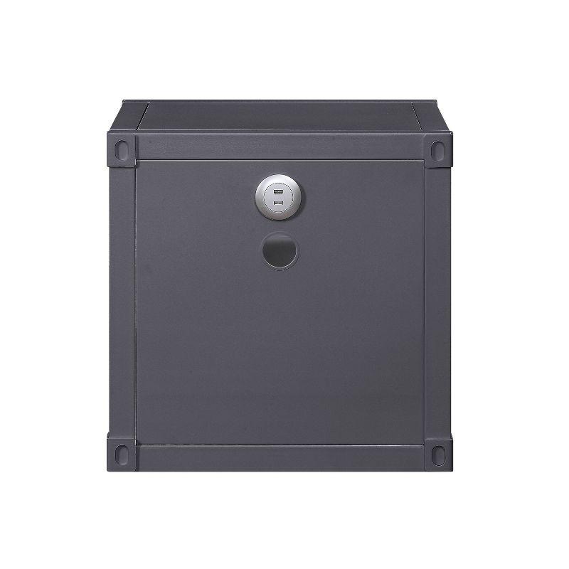 F&L Homes Studio Cargo Metal Nightstand W/USB