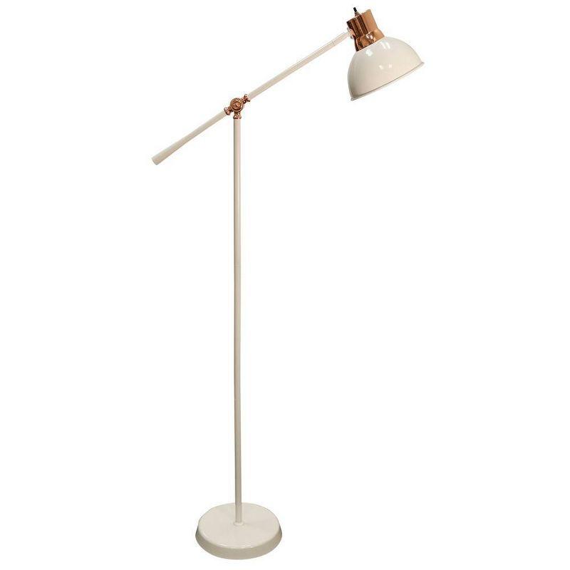 Floor Lamp White - StyleCraft: Adjustable Metal Standing Light, UL Listed, Modern Home Decor