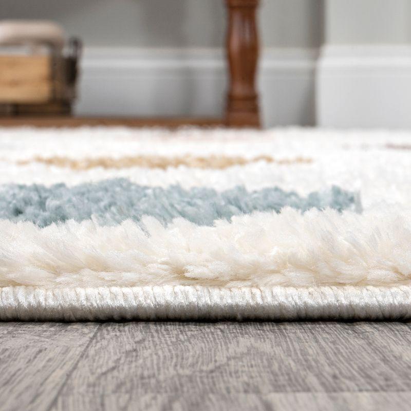 3' x 5' Astrid Retro Trellis High-Low Area Rug, Multi/Cream - JONATHAN Y