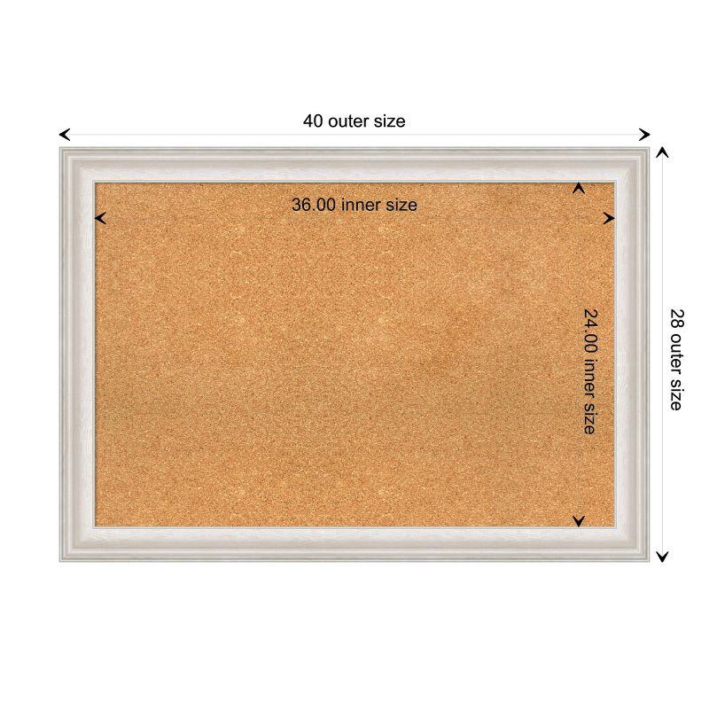 Amanti Art Trio White Wash Framed Corkboard, Natural Cork