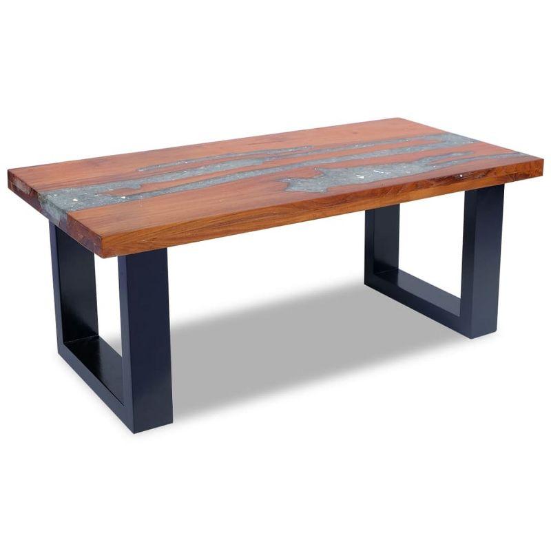 vidaXL Coffee Table Teak Resin 39.4Inchx19.7Inch