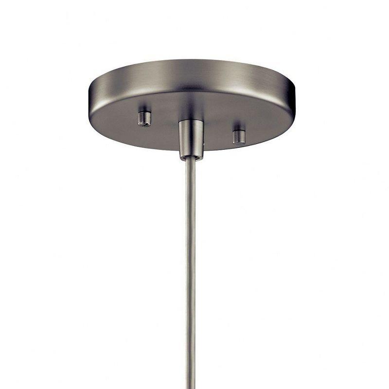 Avery 9.75" 1 Light Mini Pendant with Clear Seeded Glass in Brushed Nickel