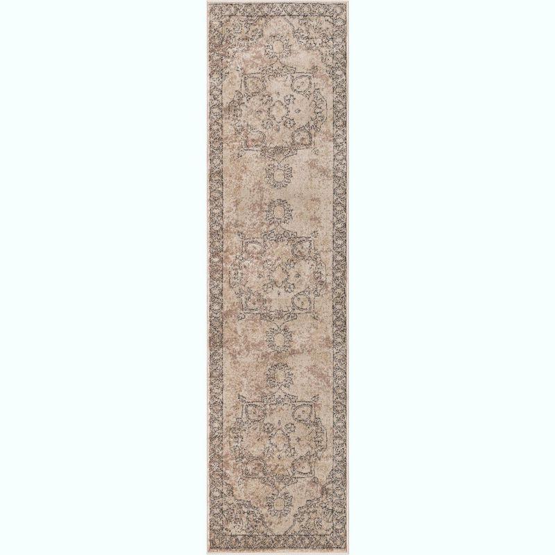Unique Loom Portland Collection Area Rug - Canby (2'  x 8' Runner Ivory/Beige)