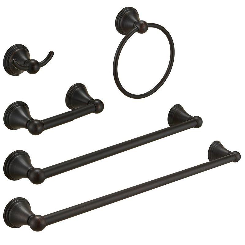 Oil-Rubbed Bronze 5-Piece Metal Bath Hardware Set