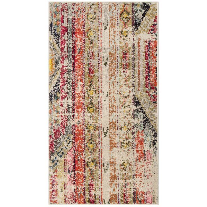 Monaco MNC222 Power Loomed Indoor Accent Rug - Light Grey/Multi - 2'2"x4' - Safavieh.