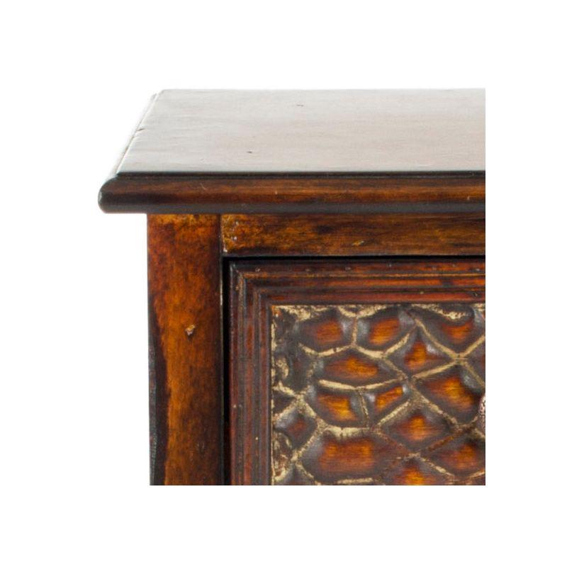 Ernest End Table With Storage Drawer - Dark Brown - Safavieh.