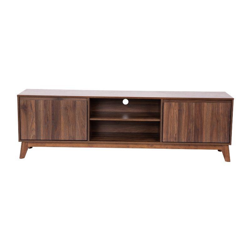 Flash Furniture Hatfield Mid-Century Modern TV Stand for up to 64 inch TV's - Media Center with Adjustable Center Shelf and Dual Soft Close Doors