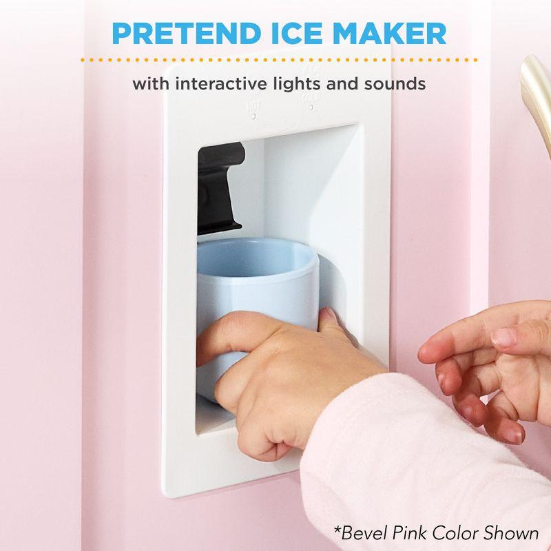 Best Choice Products Pretend Play Corner Kitchen, Interactive Wooden Kids Set w/ Lights & Sounds - Pink